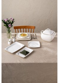 Resim Emsan Yeni Karmen 60 Parça 12 Kişilik Yemek Takımı Kare Gold 