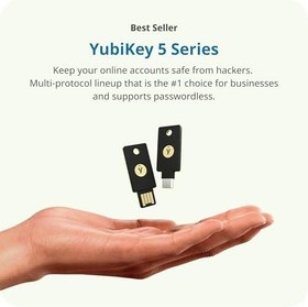 Resim Yubico - YubiKey 5 NFC - İki Faktörlü Kimlik Doğrulama için Güvenlik Anahtarı (2FA), USB-A ve NFC ile Bağlantı - FIDO Sertifikalı 