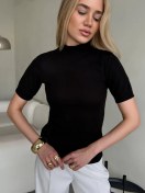 Resim Sofıya 37 Büyük Beden Pamuklu Sıcak Yakalı Balıkçı Yaka Kazak 78214264 Siyah 