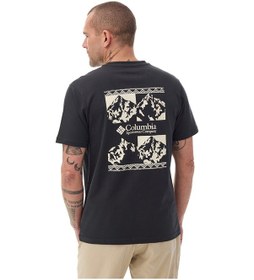 Resim Columbia Repeated Peaks Erkek Gri Outdoor T-shirt Cs0477-013 