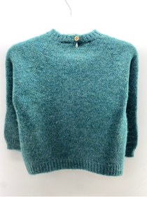 Resim NSRKNİTWEAR Bebek Triko Kazak - Uzun Kollu Ve Bisiklet Yaka Günlük Model 