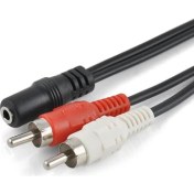 Resim Alfais 4823 3.5mm Stereo To 2rca Tos Çevirici Dönüştürücü Adaptör Kablosu - 40CM 