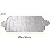 Resim Cordial Silvery Gümüş Renkli Kolay Takılır Kışlık Araç Ön Cam Kar Koruması - Çoğu Araca Uygun 