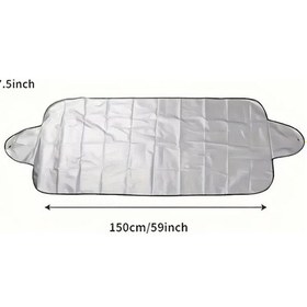 Resim Cordial Silvery Gümüş Renkli Kolay Takılır Kışlık Araç Ön Cam Kar Koruması - Çoğu Araca Uygun 