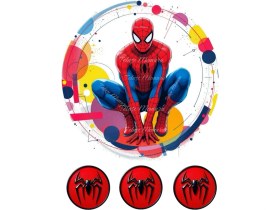 Resim Örümcek Adam Pasta Resmi - Yenilebilir Pasta Üstü Resmi - Yenilebilir Kağıt Pasta Süsü - Model 8 