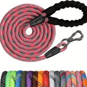Resim Fochsia Pembe S Köpek Eğitim Tasması, Yastıklı Sap, Orta Küçük Köpekler İçin Oyun Ve Kamp 