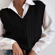 Resim Kadınlar İçin Şık V Yaka Kazak Yelek - Katmanlı Kardigan Alternatifi, Makinede Yıkanabilir Ofis ve Parti Kıyafetleri, Günlük & Resmi Etkinlikler için Minimalist Üstler, Kadınlar için Klasik Kazak 