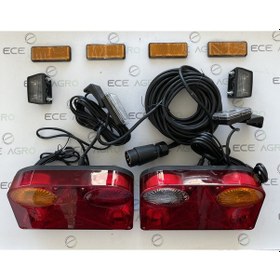 Resim Römork Karavan E Belgeli Stop Lamba Takım 7 Pin 