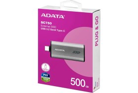 Resim Adata 500Gb SC750 Taşınabilir Usb 3.2 Gen2 Type-C Ssd Harici Disk 