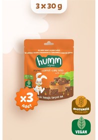 Resim Humm Organic Organik Glutensiz Vegan Havuçlu ve Tarçınlı Kek Atıştırmalık 3 x 30 G 