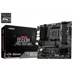 Resim MSI B550m Pro-vdh Wıfı Ddr4 M.2 D-sub Dp Hdmı Usb3,2 Am4 