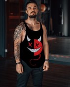 Resim Freeyez Bad Smile Red Gym Fitness Tank Top Sporcu Atleti 