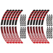 Resim Motospartan Jant Şeridi Parçalı Siyah Kırmızı Honda Dıo 110 