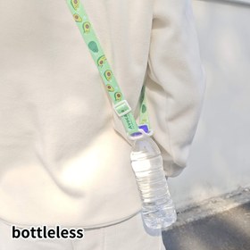 Resim 1 Adet Ayarlanabilir Silikon Su Şişesi Askısı - Avokado Desenli, Yeşil ve Renkli Detaylar, Dayanıklı & Rahat El Serbest Taşımaya Uygun Seyahat, Spor, Doğa Yürüyüşü, Günlük Kullanım İçin, Hafif Aksesuar, Aktif Yaşam Tarzı 