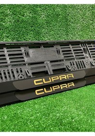 Resim Pleksi Otomobil Plakalık Ahenk Model Gold Cupra Logolu Plakalık 