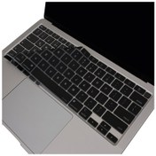 Resim McStorey Macbook Air M1 Klavye Kılıfı US(ABD) İngilizce Harf A2179 A2337 Uyumlu Şeffaf 