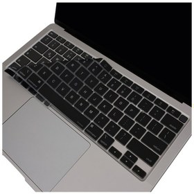 Resim McStorey Macbook Air M1 Klavye Kılıfı US(ABD) İngilizce Harf A2179 A2337 Uyumlu Şeffaf 