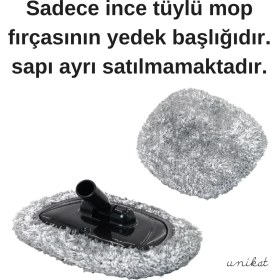 Resim Yedek Başlık 1 Adet - Unikat Özel Teleskopik Saplı Ince Tüylü Araç Temizlik Mop 