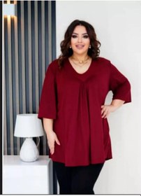 Resim 01bella Kadın Büyük Beden Şık Bluz 391657143 Bordo 