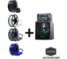 Resim Anycubic Kobra S1 Combo 3D Yazıcı + 4 Adet Flament ( 1 KG LIK 4 FARKLI RENK İLETİLECEKTİR) 
