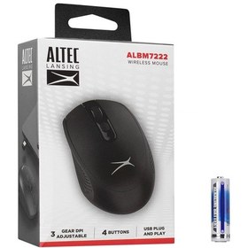 Resim Altec Lansing Albm7222, Siyah, 2.4ghz Usb, 1200dpı, Kablosuz Optik Mouse 