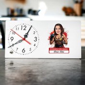 Resim Karikatürlü En Başarılı Kadın Kick Boksçu Masa Saati 