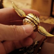 Resim Altın Fidget Spinner - Harry Potter ilhamlı kanatlı döner top, doğum günleri ve hediyeler için dayanıklı metal rahatlatma oyuncak, eğlenceli doğum günü hediye fikri, döner oyuncak, yenilikçi hediye itemi, dekoratif döner top, kaliteli el sanatları 