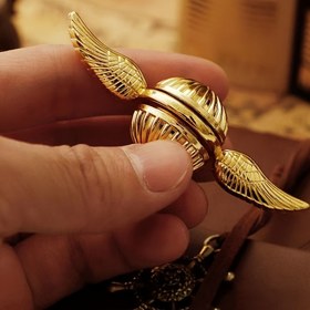 Resim Altın Fidget Spinner - Harry Potter ilhamlı kanatlı döner top, doğum günleri ve hediyeler için dayanıklı metal rahatlatma oyuncak, eğlenceli doğum günü hediye fikri, döner oyuncak, yenilikçi hediye itemi, dekoratif döner top, kaliteli el sanatları 
