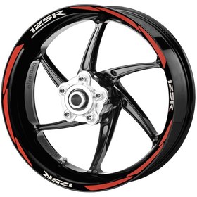 Resim Deeb Cbr125 Jant Şeridi Reflektif Kırmızı Beyaz Model S 
