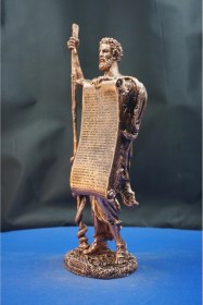 Resim Hipokrat Heykel Biblo Büyük Boy Hipokrat Heykeli, Doktor Ofis Hastane Dekoratif Aksesuar 33 Cm Bronz 