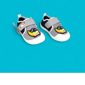 Resim GEZER Çoçuk Unisex Keten Kaymaz Taban Cırtlı Ev, Okul, Kreş ,Anaokulu Günlük Kullanım Panduf 