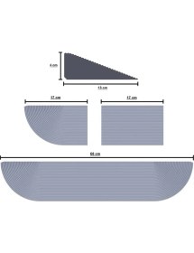 Resim 4cm x 68CM Kapı Eşiği Rampası (( GRİ )) Xiaomi,ROBOROCK,Dreame ,iROBOT,Ecovacs ,... marka Robot SÜPÜRGE , ve Tekerlekli Sandalye 'ler için... 