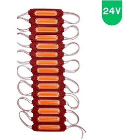 Resim 24 Volt 2 Watt Kırmızı Cob Led Modül Ip65 10 Adet Modül 