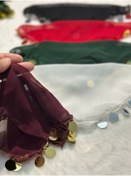 Resim HEEN TASARIM AKSESUAR Bordo Halay Mendili 10'lu Şifon Pullu Halay Gelin Damat Söz Nişan Kına Düğün 