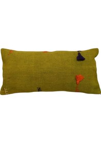 Resim Zehra Abla Halı Yeni El Dokuma Dekoratif Lumbar Kilim Kırlent Yastık Kılıfı 6645 Çok Renkli 