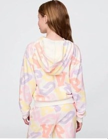 Resim GAP Kız Çocuk Sweatshirt, Kapüşonlu, V-Yaka, Logo Baskılı, Çok Renkli, M Beden 