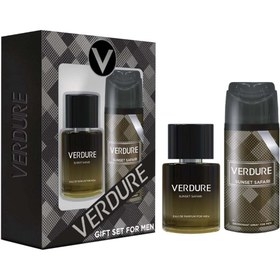 Resim VERDURE Sunset Safari Erkek Parfüm Deodorant 2'li Set 