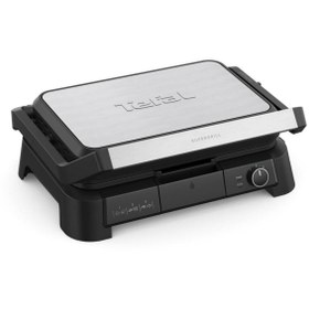 Resim TEFAL SuperGrill 3in1 XL 8 Porsiyon Kapasiteli 2200 Watt Barbekü Izgara ve Tost Makinesi - Inox 