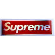 Resim HMNL SUPREME KIRMIZI HOLOGRAM STİCKER 15X4 CM 