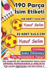 Resim Okul Etiketi Kalem Defter Etiketi Galatasaray Özel Isim Yazılabilen Etiket - 190 Adet 