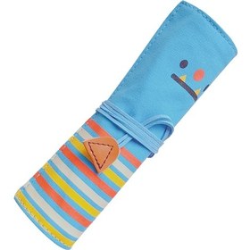 Resim Jeemson Öğrenci Kalem Çantası - Kanvas Materyal, Kolay Taşınabilir, Gülümseyen Desenli, Kaydırmayı Engeller, Mavi Renk 