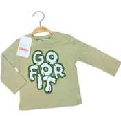 Resim Erkek Bebek Pamuklu İnce Uzun Kollu T-shirt-13781-yeşil Yeşil 