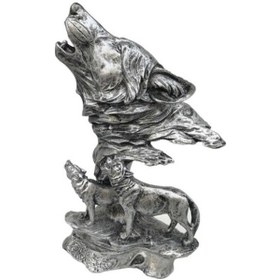 Resim Dekoratif Uluyan Kurt Heykel Biblo 