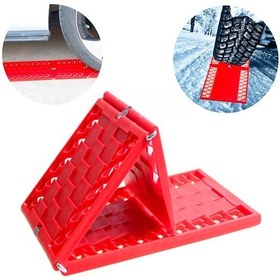 Resim Ally Araç Lastik Kar Ve Çamur Paleti Tekerlek Patinaj Pedi Katla Kırmızı 