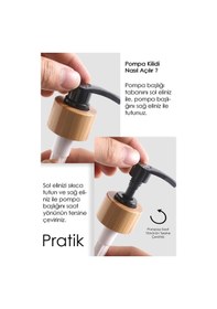 Resim 2 Adet Banyo Sıvı Sabunluk - Cam Losyon Şampuan Şişesi 500 Ml - Siyah 