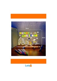 Resim Büyük Boy Led Aydınlatmalı Yazı Ve Çizim Tahtası 30x20 Cm Çok Renkli 