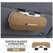 Resim Dashanshop Alman Üç Renk Tam Kapalı Katlanır Gözlük Kılıfı Bej Süt Sarı Güneşlikli Toz Geçirmez 