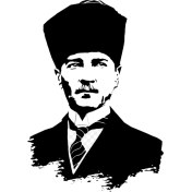 Resim Mustafa Kemal Atatürk (Oto-Motor-Laptop-Duvar-Dekor) 20 x 28 cm 