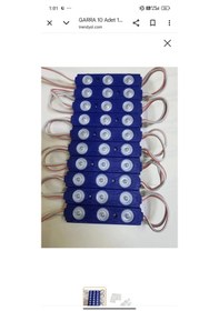 Resim 20 Adet 12 Volt 2835 1.5 Waat Mavi Işık Mercekli Modül Led Mavi 