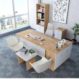 Resim Bubble 5'li Ofis Takımı Model 5 Çam Beyaz 